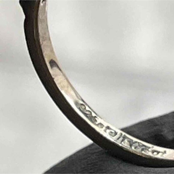 Sterling Silver Necklace & Ring Set Cross Pendant Christian GUC marked crystal - Picture 14 of 16